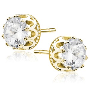 Cercei argint placati cu aur galben cu piatra DiAmanti Z1719EG-DIA (Argint 925‰ 4 g.)